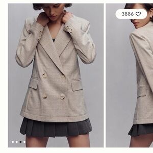 Anthropologie Double-Breasted Blazer